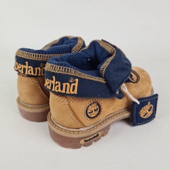 Timberland Roll Top Thrml TODDLER Boots Waterproof Wheat Leather - Picture 5 of 11